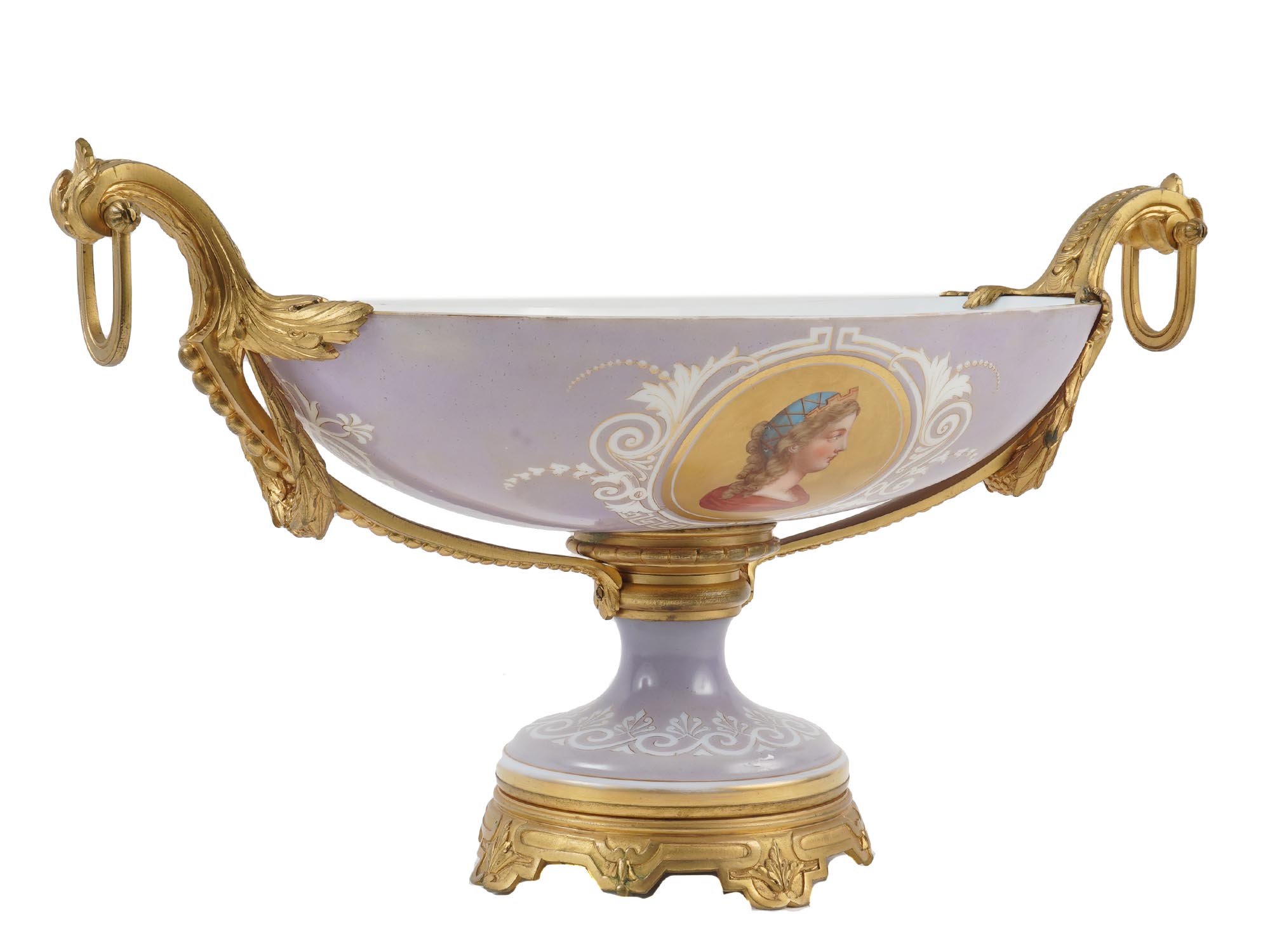 FRENCH OPALINE GLASS CENTERPIECE ATTR TO BACCARAT PIC-1